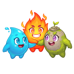 Glubi, Sparki and Steppi, ready to fight together